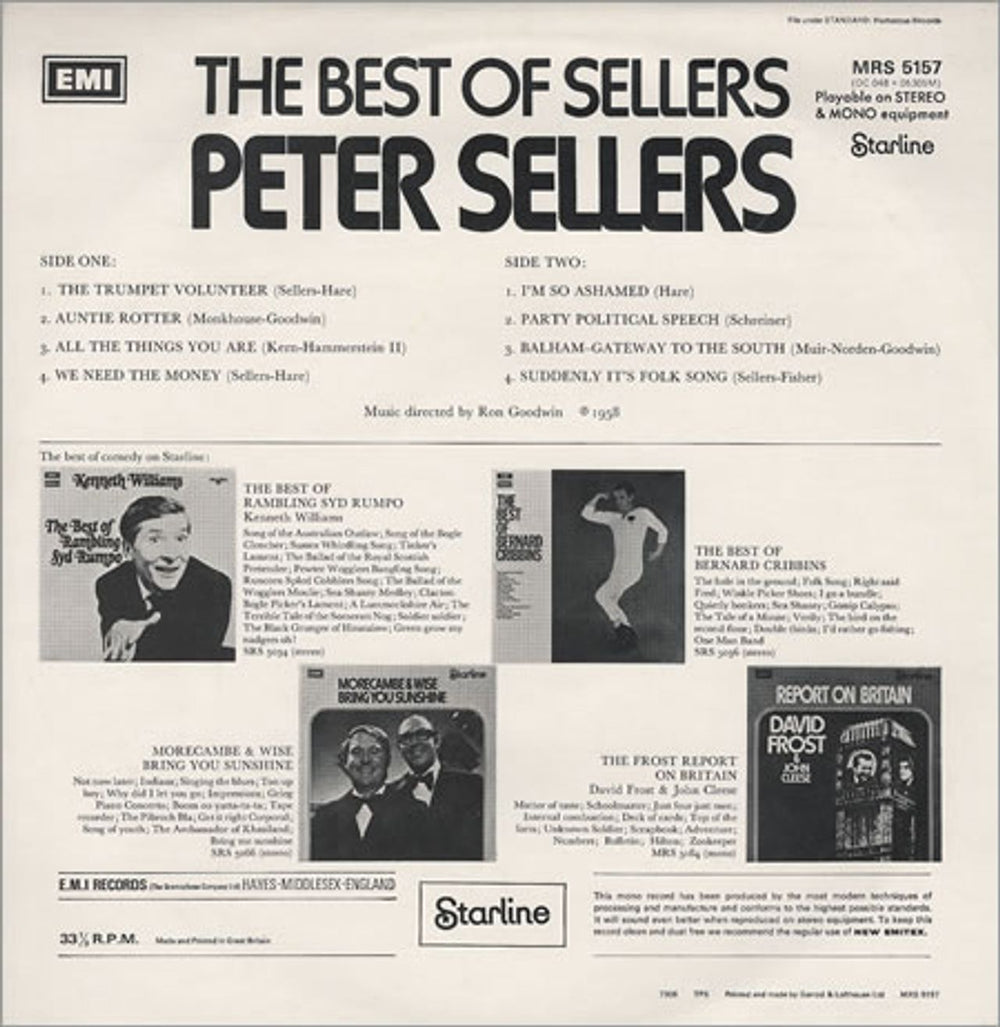 Peter Sellers The Best Of Sellers UK vinyl LP album (LP record) PTELPTH251088