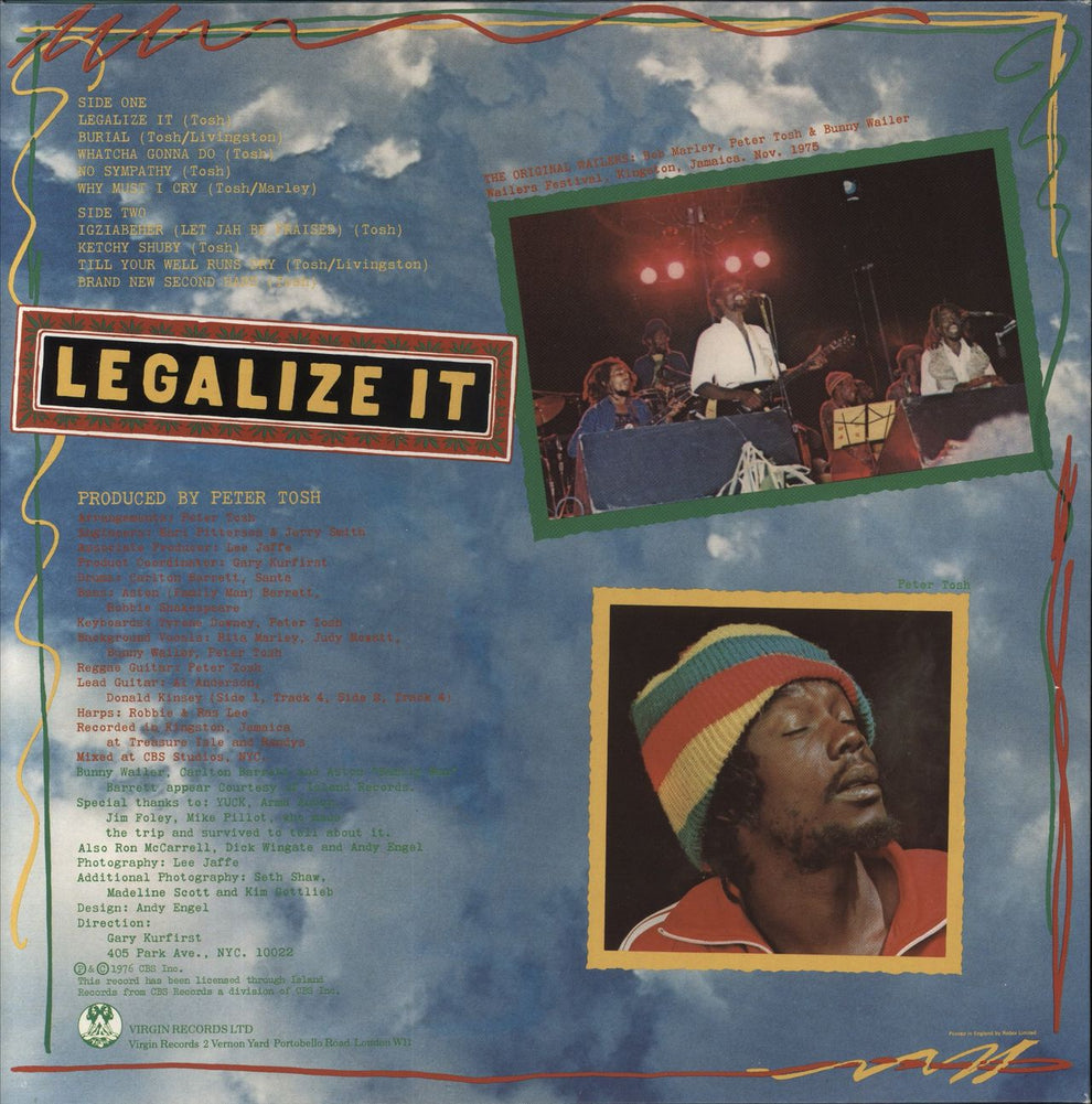 Peter Tosh Legalize It UK vinyl LP album (LP record)