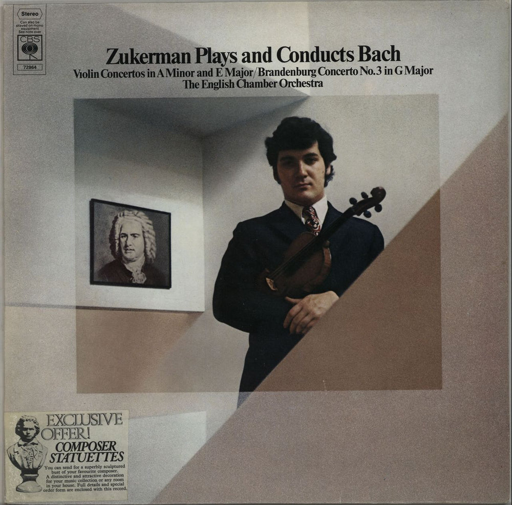 Pinchas Zukerman Zukerman Plays And Conducts Bach UK vinyl LP album (LP record) 72964