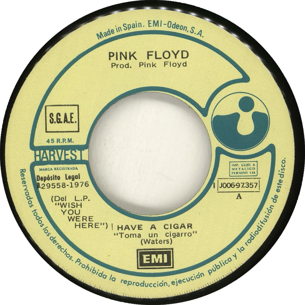 Pink Floyd Have A Cigar Spanish 7" vinyl single (7 inch record / 45)