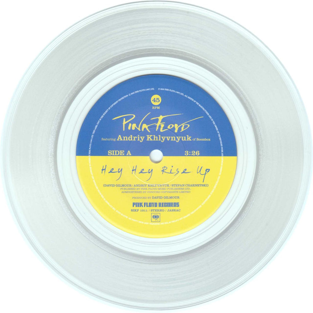 Pink Floyd Hey Hey Rise Up - Clear Vinyl Japanese 7" vinyl single (7 inch record / 45) PIN07HE795868