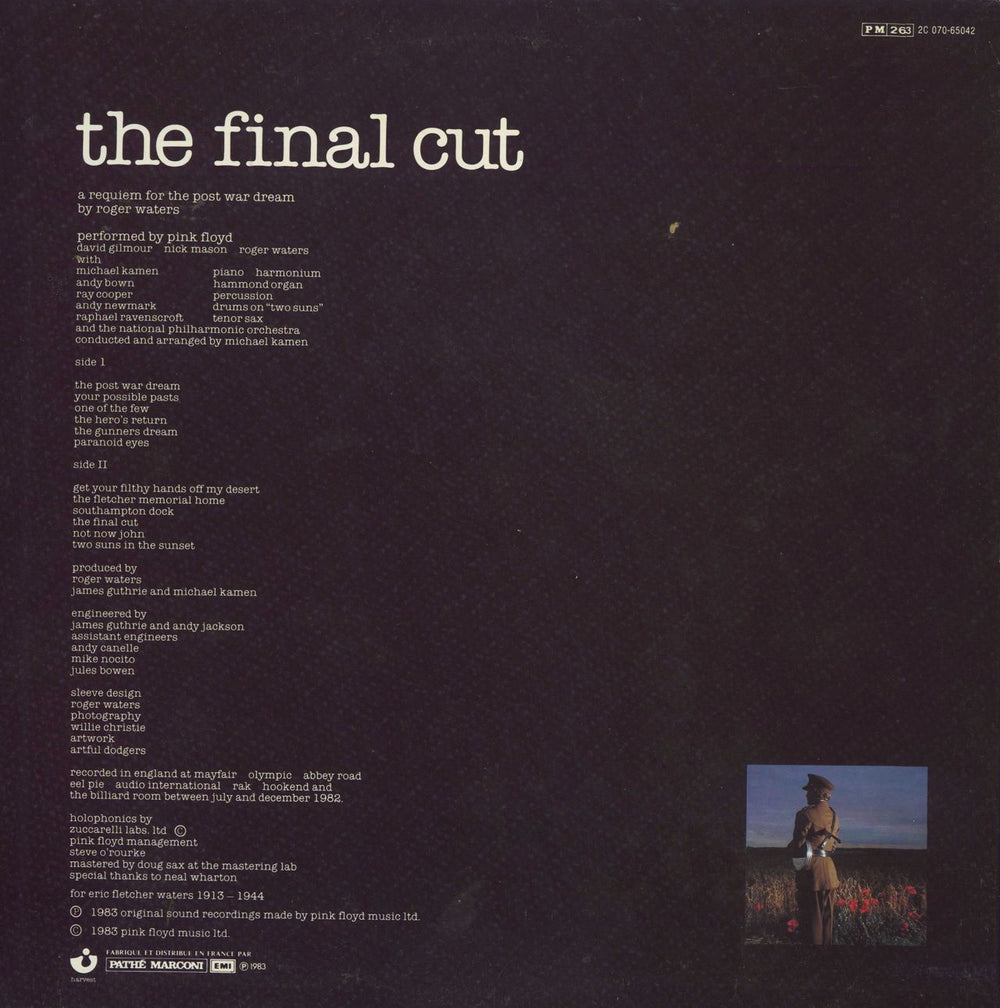 Pink Floyd The Final Cut - EX French vinyl LP album (LP record)