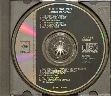Pink Floyd The Final Cut Japanese CD album — RareVinyl.com