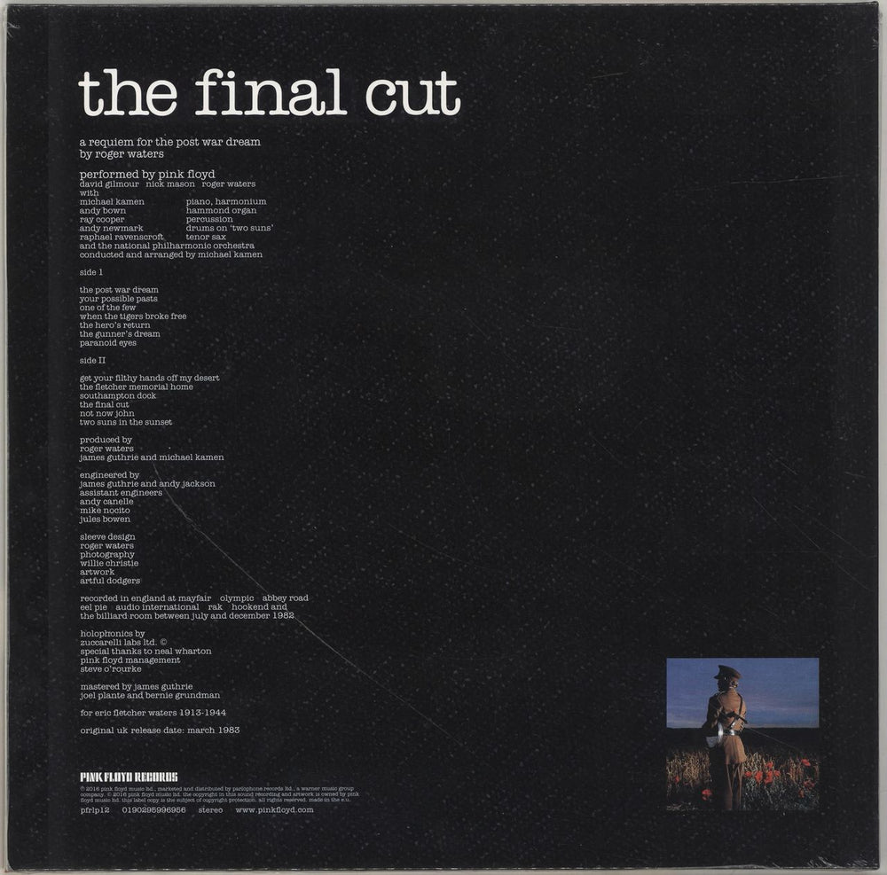 Pink Floyd The Final Cut: Remastered - 180 Gram - Sealed UK vinyl LP album (LP record) 190295996956