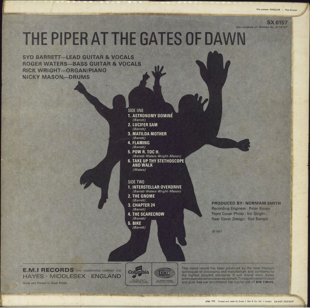 Pink Floyd The Piper At The Gates Of Dawn - 1st (b) - VG/VG- UK vinyl LP album (LP record)