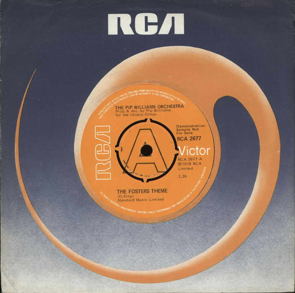 Pip Williams The Fosters Theme UK Promo 7" vinyl single (7 inch record / 45) RCA2677