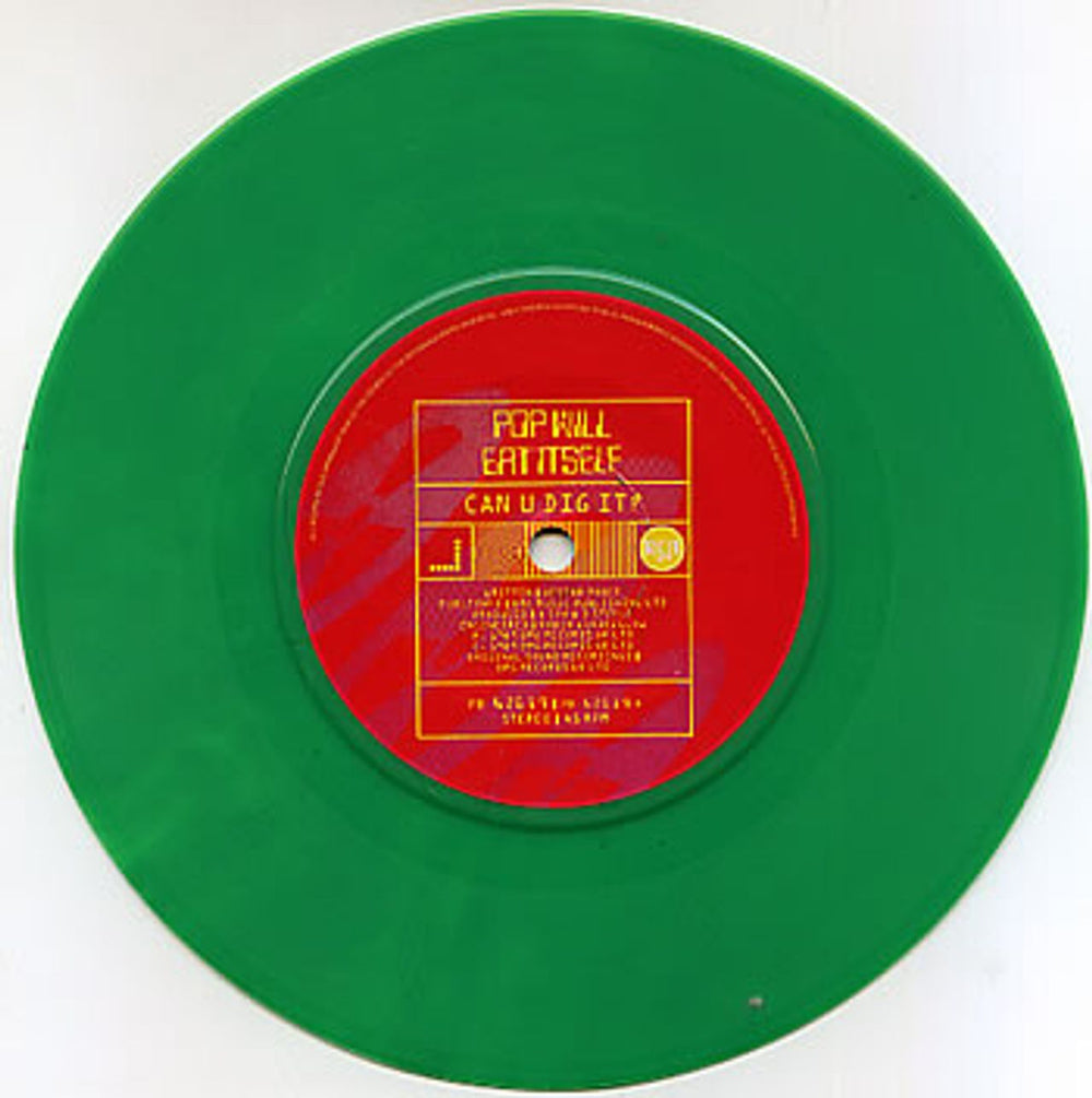 Pop Will Eat Itself Can U Dig It? - Green Vinyl UK 7" vinyl single (7 inch record / 45) PB42619