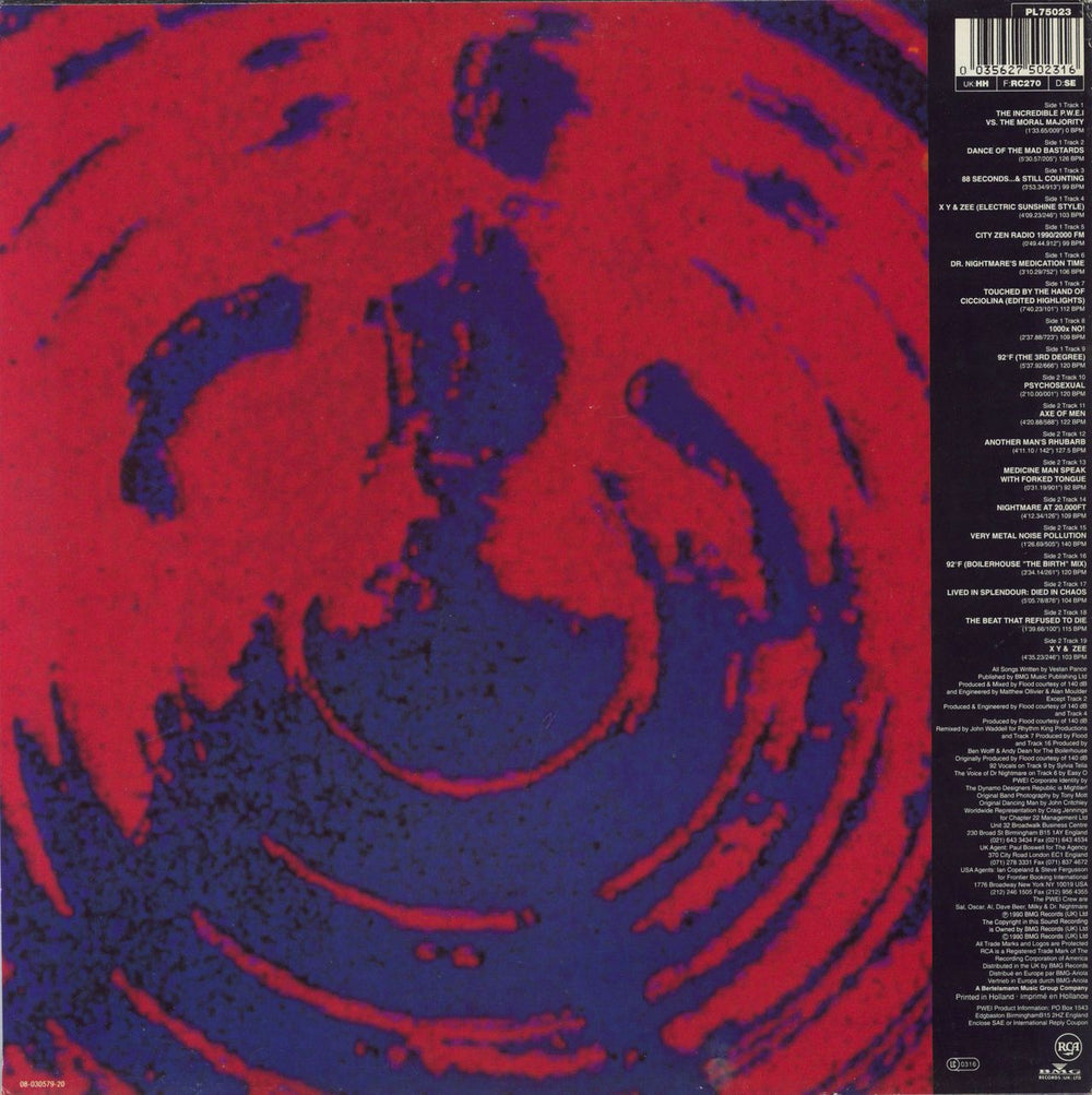 Pop Will Eat Itself Cure For Sanity UK vinyl LP album (LP record) PWELPCU820906