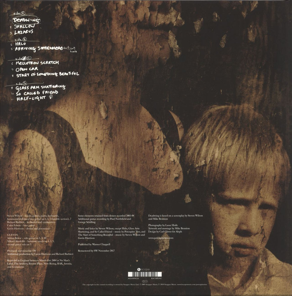 Porcupine Tree Deadwing - 180gram Clear Vinyl UK 2-LP vinyl record set (Double LP Album) 802644898216
