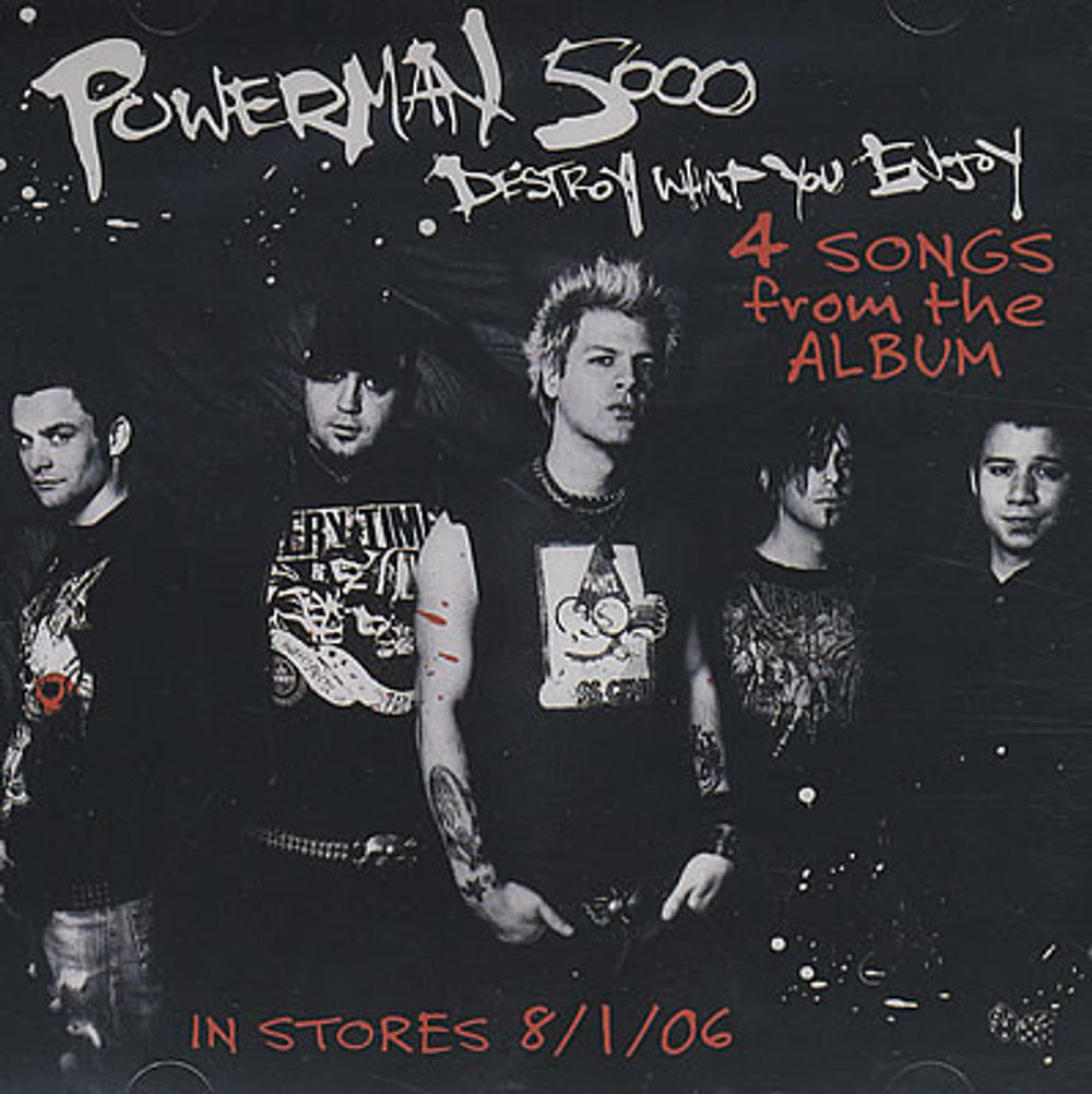 Powerman 5000 Destroy What You Enjoy - 4 Songs From The Album US Promo CD single (CD5 / 5") CD-R ACETATE