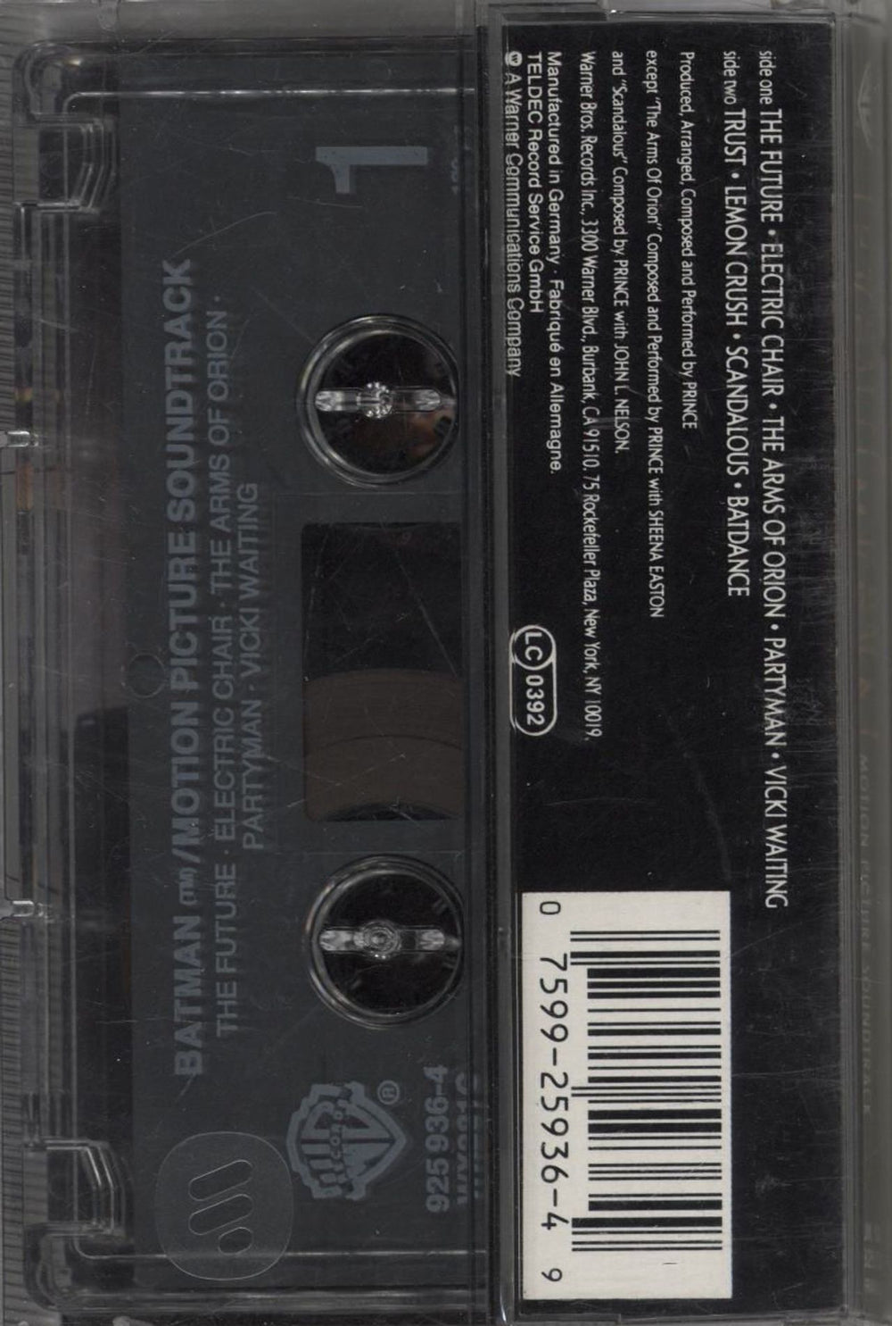 Prince Batman UK cassette album 075992593649