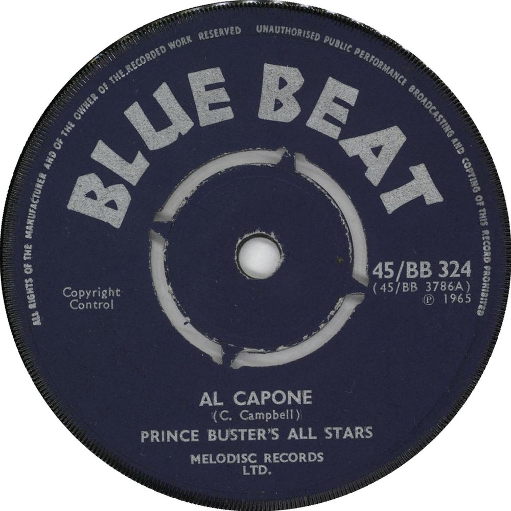 Prince Buster Al Capone - 4pr UK 7" vinyl single (7 inch record / 45) 45/BB324