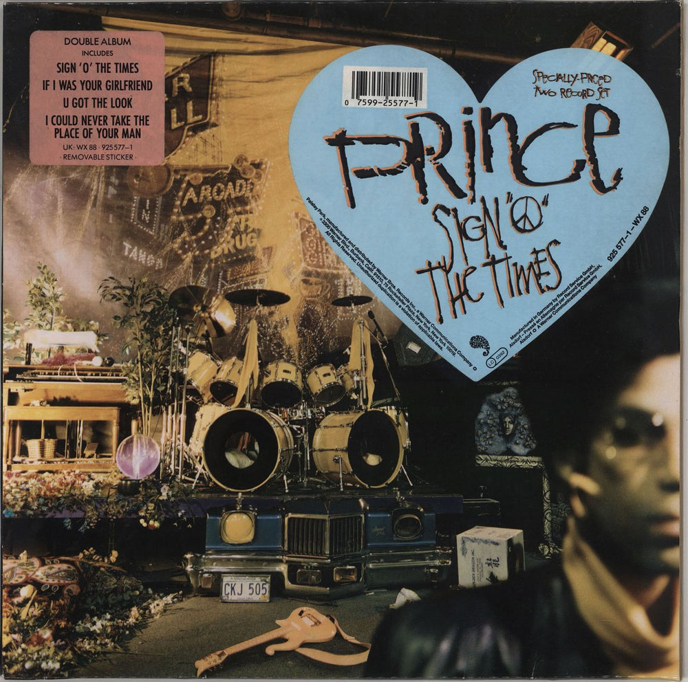 Prince Sign 'O' The Times - double stickered p/s - VG+ UK 2-LP vinyl record set (Double LP Album) WX88