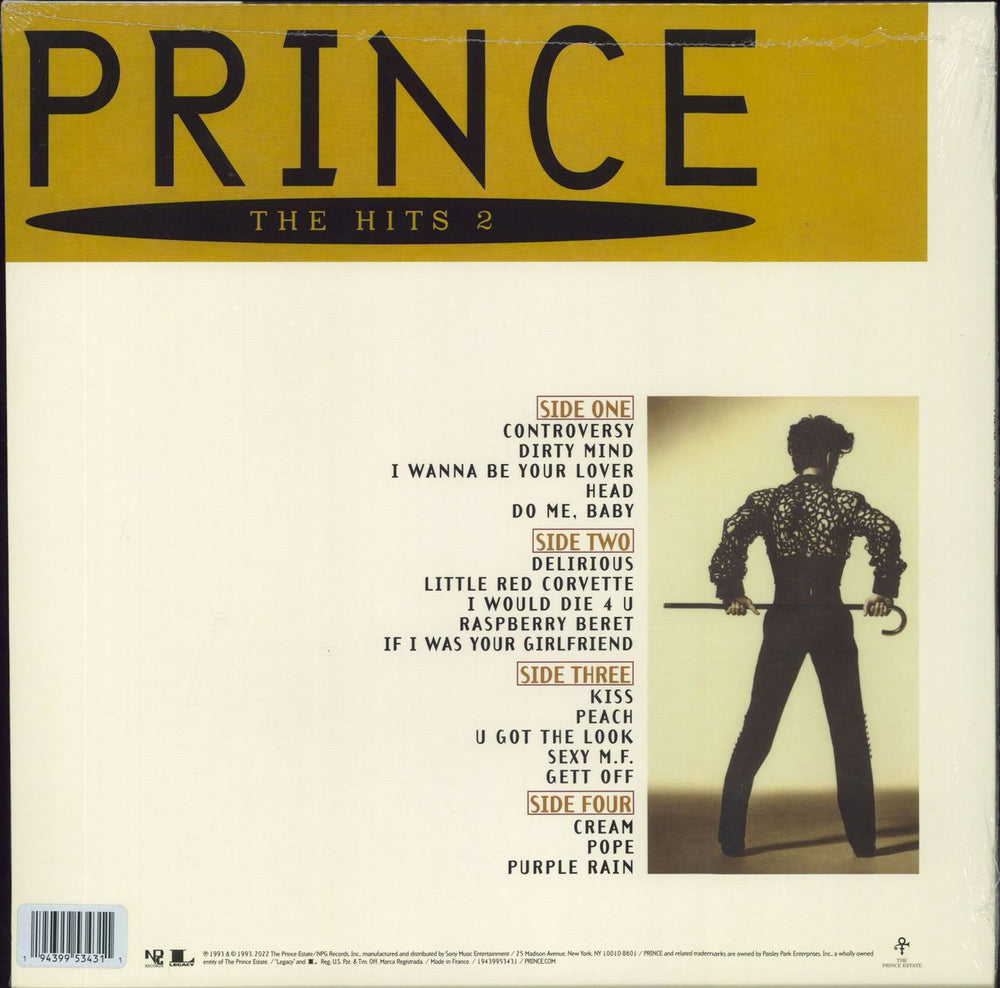 Prince The Hits 2 UK 2-LP vinyl record set (Double LP Album) 194399534311