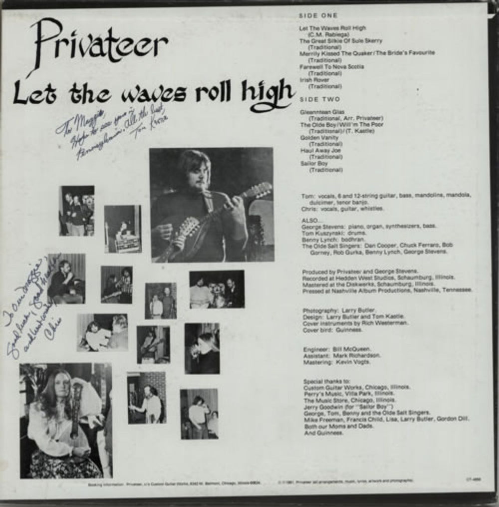 Privateer Let The Waves Roll High - Autographed US vinyl LP album (LP record) P7XLPLE610691