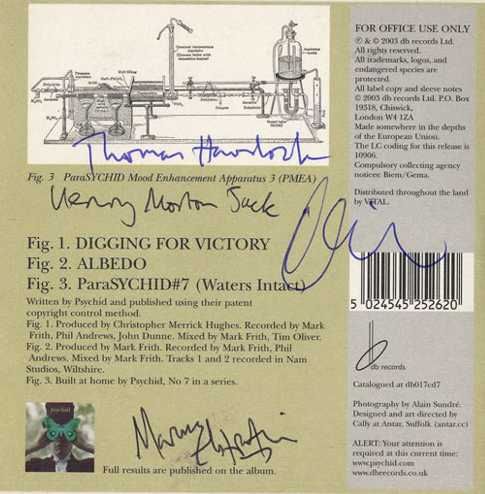 Psychid Digging For Victory - Autographed UK Promo CD single (CD5 / 5") P/YC5DI477081