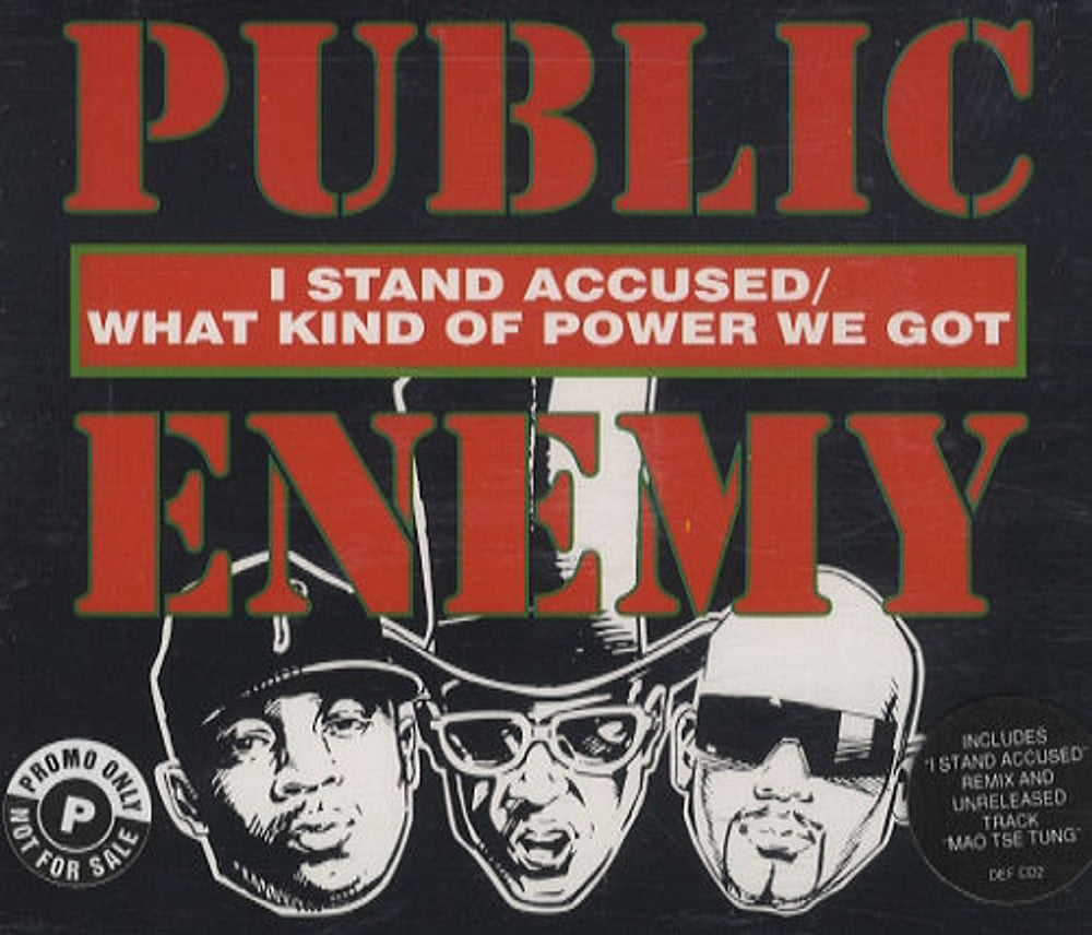 Public Enemy I Stand Accused UK CD single (CD5 / 5") DEFCD2