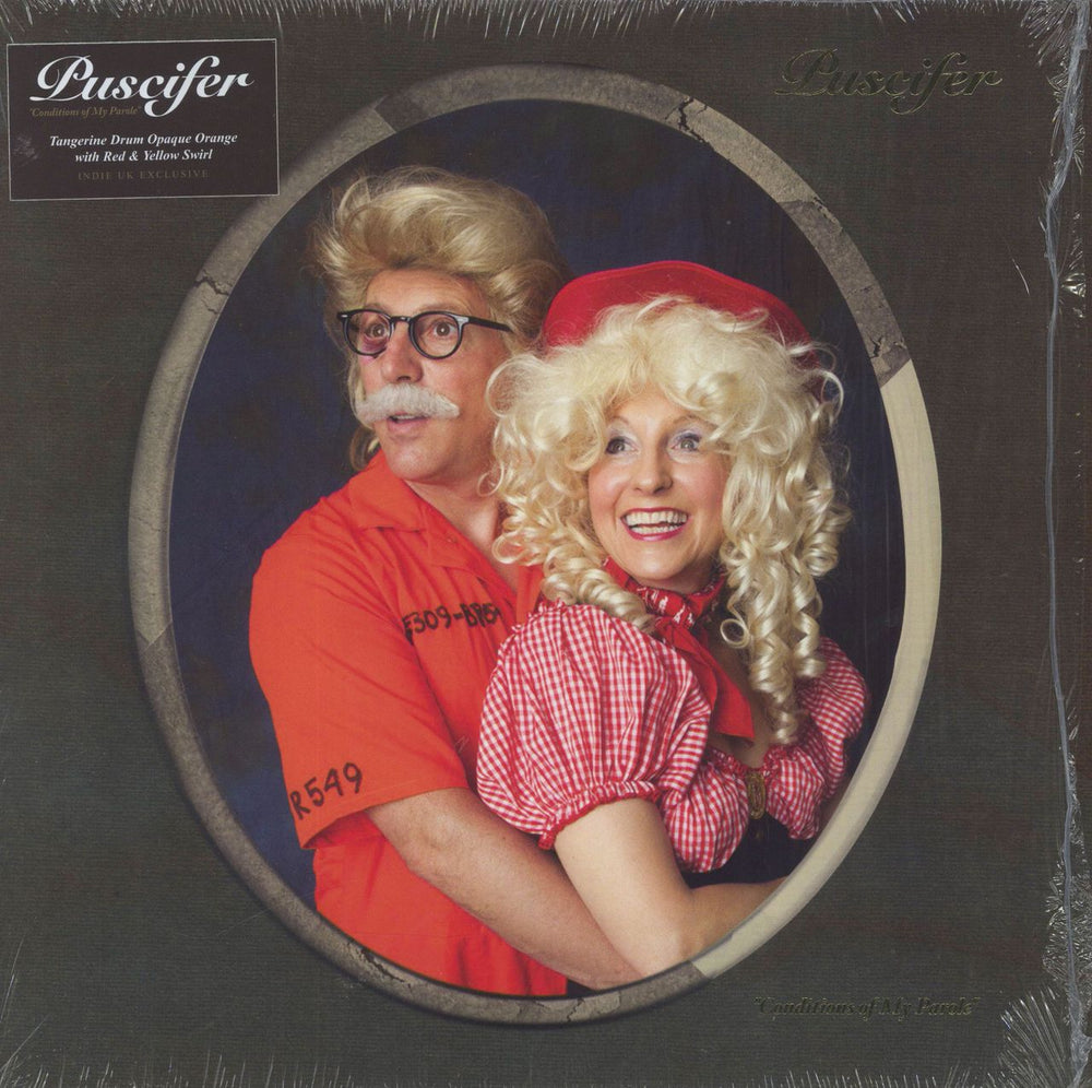 Puscifer Conditions of My Parole - Orange with Red and Yellow Swirl Vinyl UK 2-LP vinyl record set (Double LP Album) 538676600