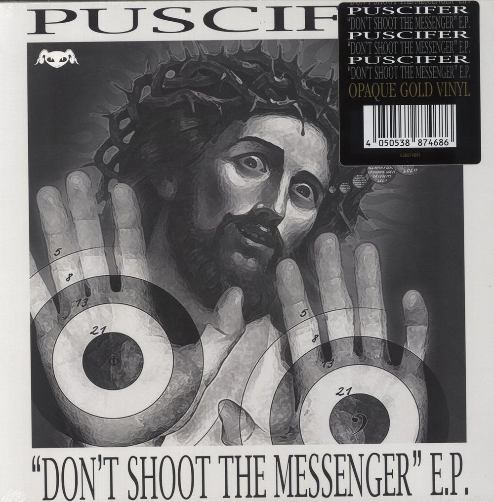 Puscifer Don't Shoot The Messenger EP - Opaque Gold - Sealed US Promo 12" vinyl single (12 inch record / Maxi-single) 538874691