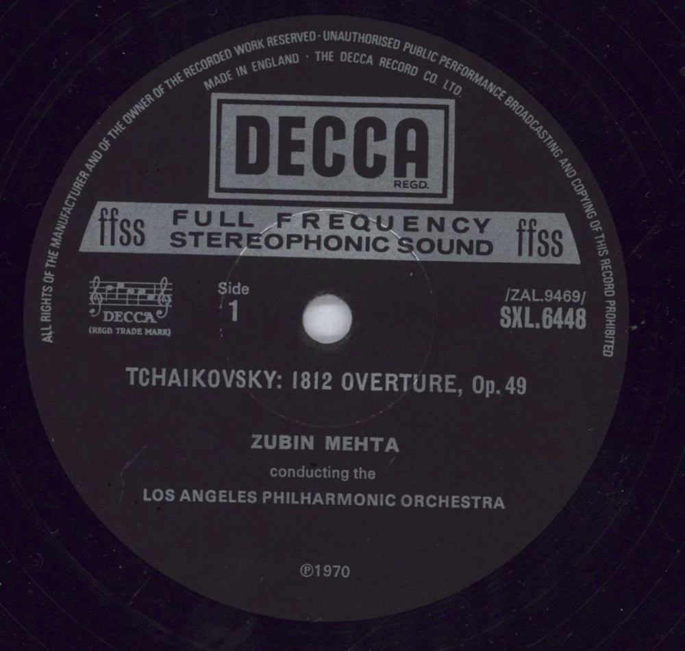 Pyotr Ilyich Tchaikovsky Overture Solennelle 1812 / Fantasy Overture 'Romeo And Juliet' UK vinyl LP album (LP record) T3NLPOV830516