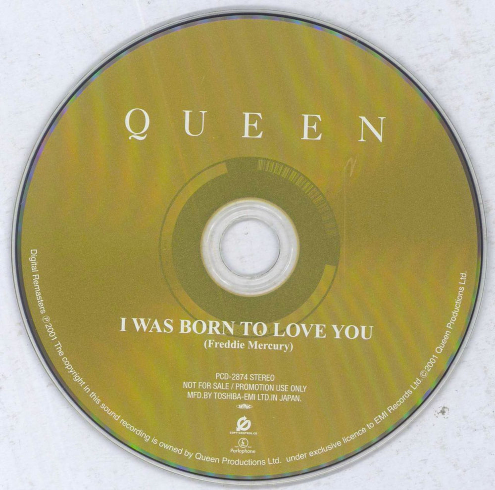 Queen I Was Born To Love You Japanese Promo CD single (CD5 / 5") QUEC5IW280028