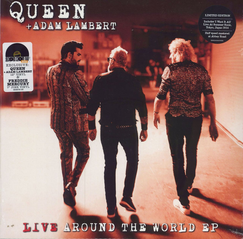 Queen Live Around The World EP - RSD21 + Bonus 7" - EP US 12" vinyl single (12 inch record / Maxi-single) 00602435574165