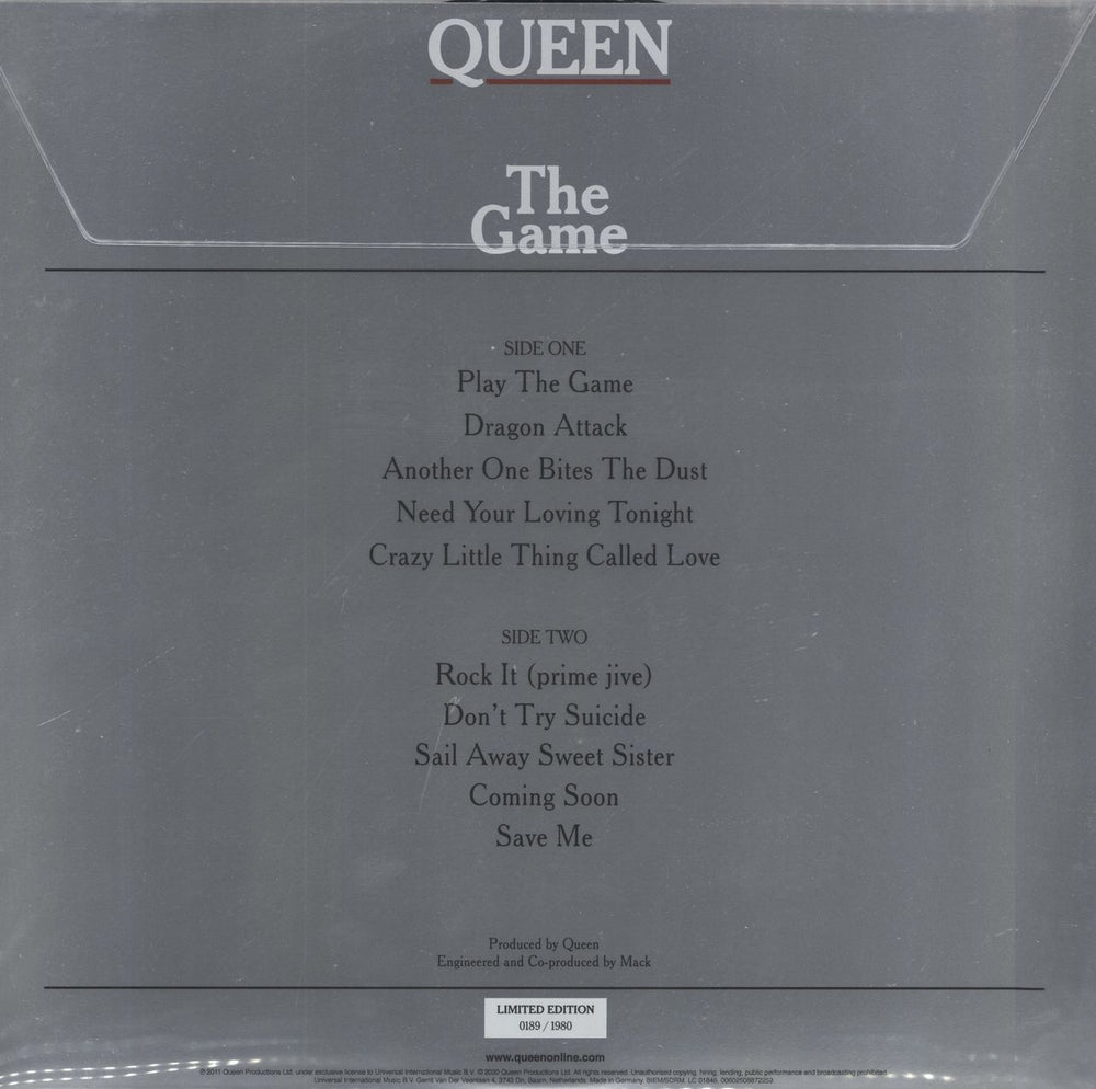 Queen The Game - 40th Anniversary UK picture disc LP (vinyl picture disc album) 602508872259