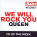 Queen We Will Rock You UK Promo CD single (CD5 / 5") SUNW005