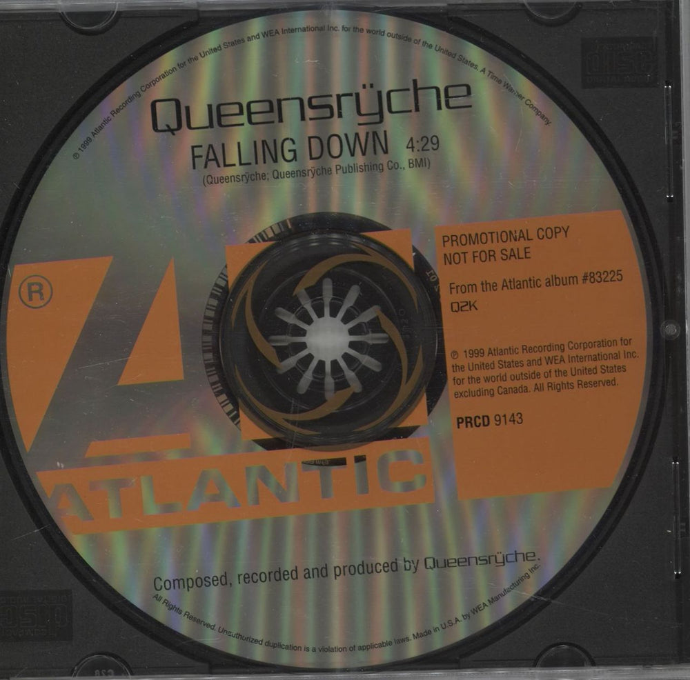 Queensryche Falling Down US Promo CD single (CD5 / 5") PRCD9143