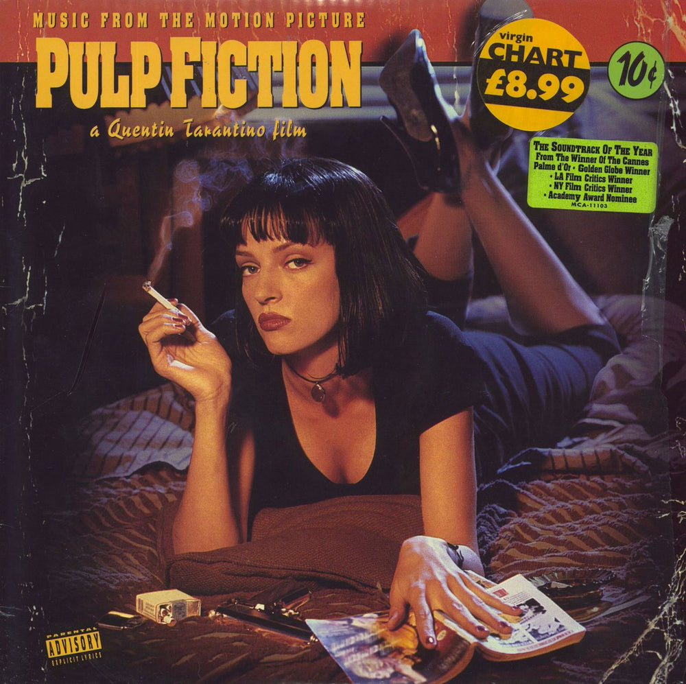 Quentin Tarantino Pulp Fiction - stickered shrink US vinyl LP album (LP record) MCA-11103