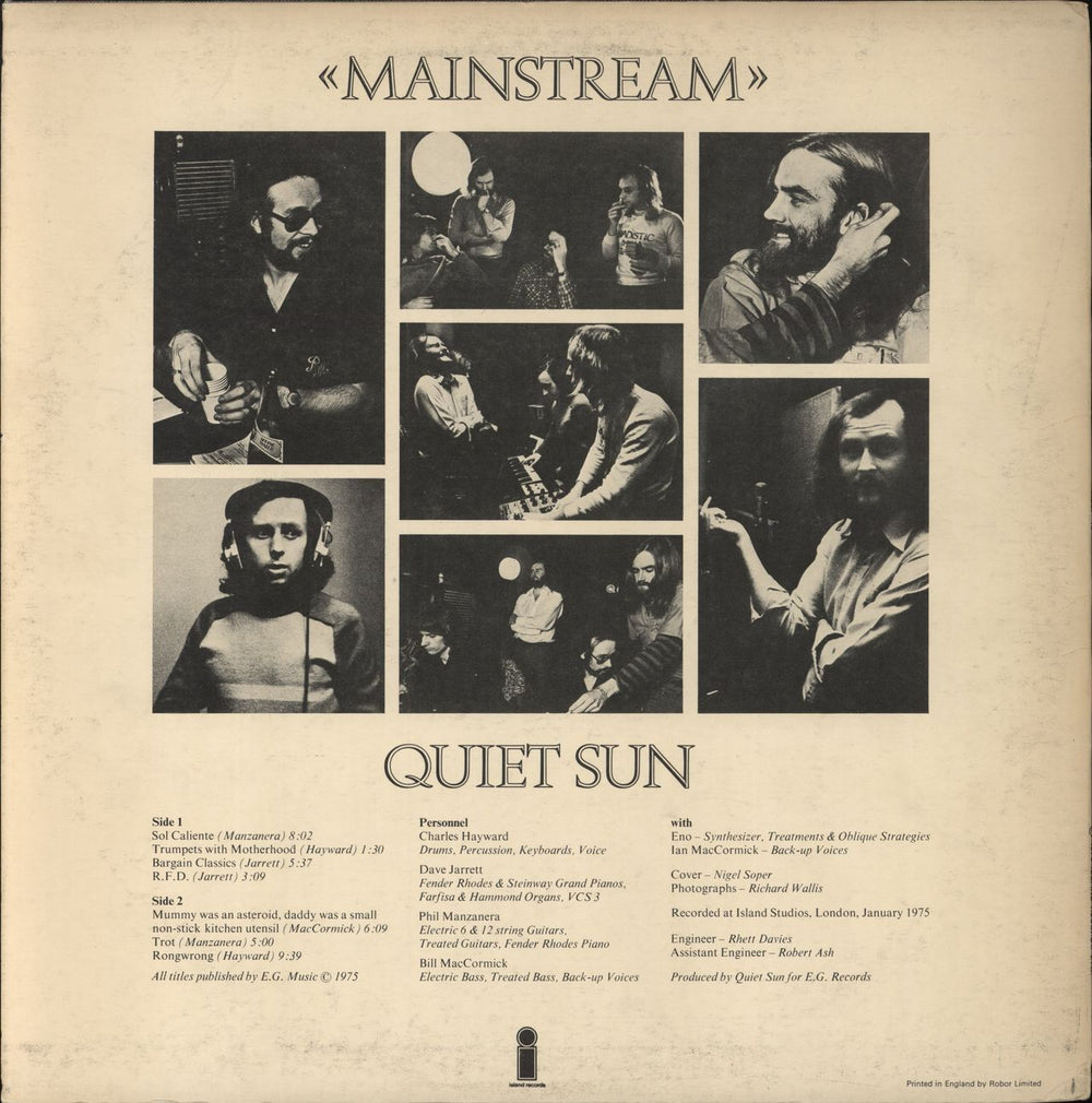 Quiet Sun Mainstream + Press Pack UK vinyl LP album (LP record)