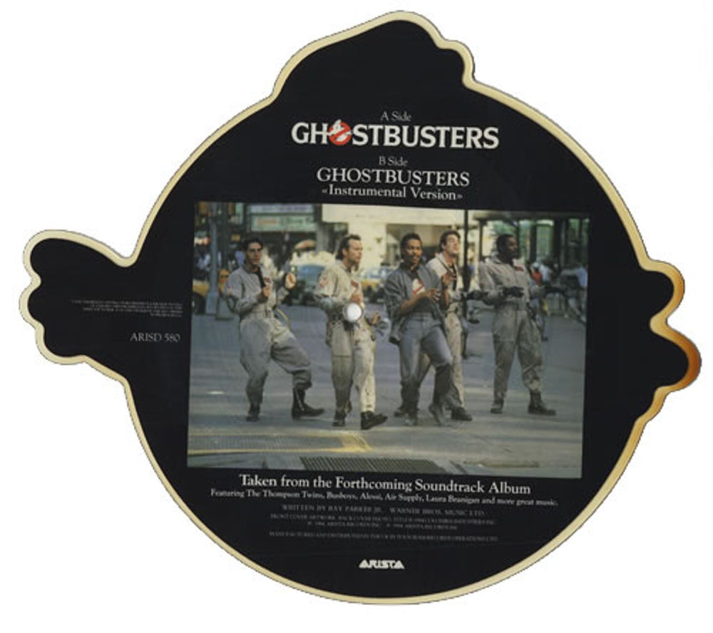 Ray Parker Jr Ghostbusters UK shaped picture disc (picture disc vinyl record) RPJSHGH89765