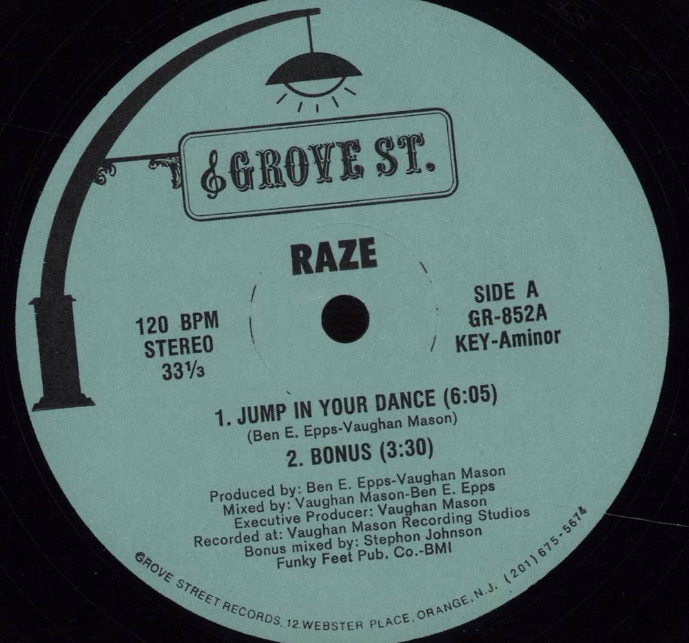 Raze Jump In Your Dance / Jack The Groove US 12" vinyl single (12 inch record / Maxi-single) GR-852