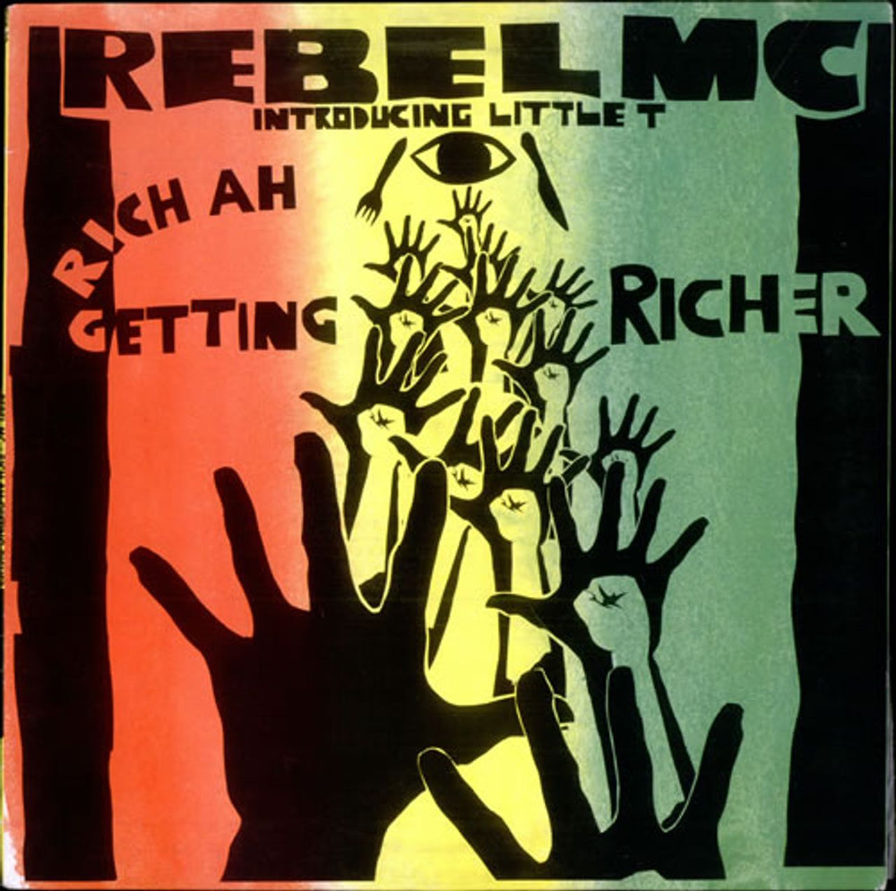 Rebel MC Rich Ah Getting Richer UK 12" vinyl single (12 inch record / Maxi-single) BLRT70