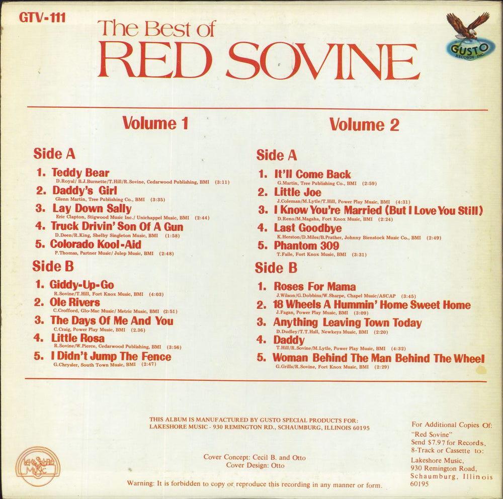 Red Sovine The Best Of Red Sovine US 2-LP vinyl record set (Double LP Album)