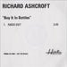 Richard Ashcroft Buy It In Bottles UK Promo CD-R acetate CD-R ACETATE