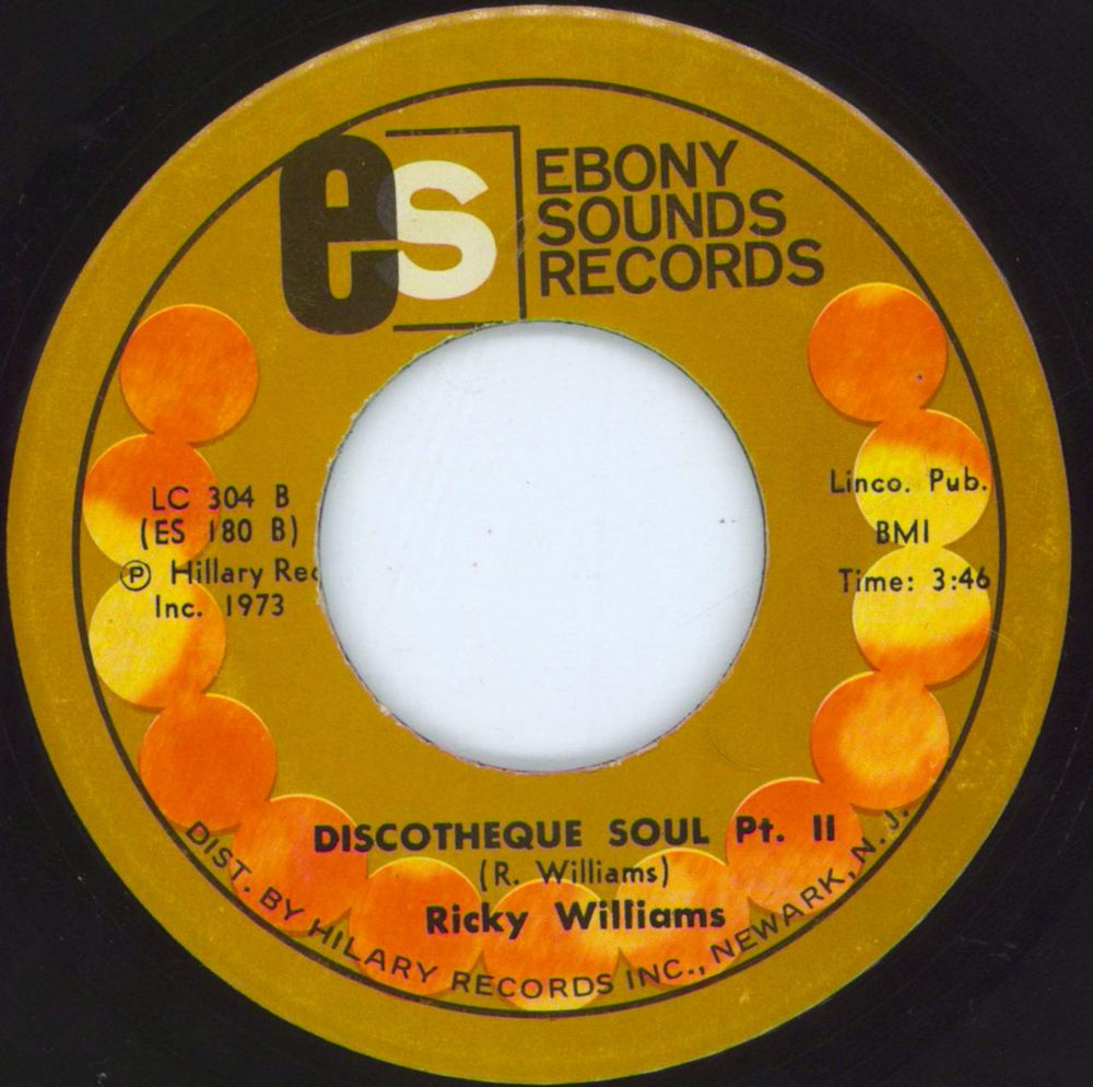 Ricky Williams Discotheque Soul US 7" vinyl single (7 inch record / 45)