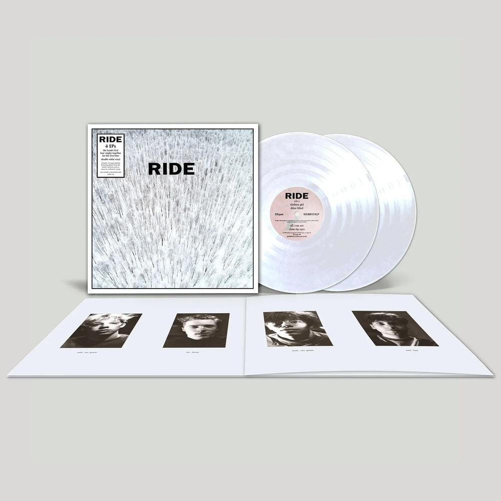 Ride 4 EPs - White Vinyl - Sealed UK 2-LP vinyl record set (Double LP Album) WEBB574LP