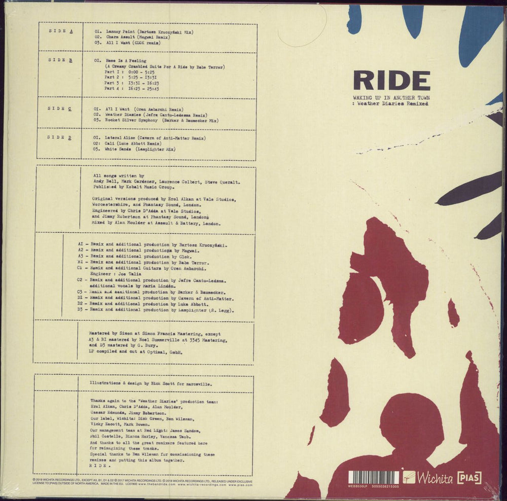 Ride Waking Up In Another Town: Weather Diaries Remixed - RSD - Sealed UK 2-LP vinyl record set (Double LP Album) 5055036215305