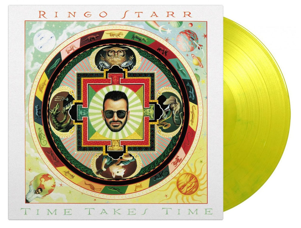 Ringo Starr Time Takes Time - Yellow Vinyl UK vinyl LP album (LP record) RINLPTI751337