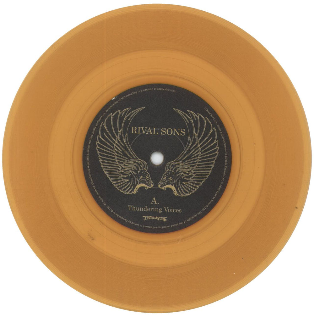 Rival Sons Thundering Voices - Orange Vinyl UK 7" vinyl single (7 inch record / 45) R9V07TH771120
