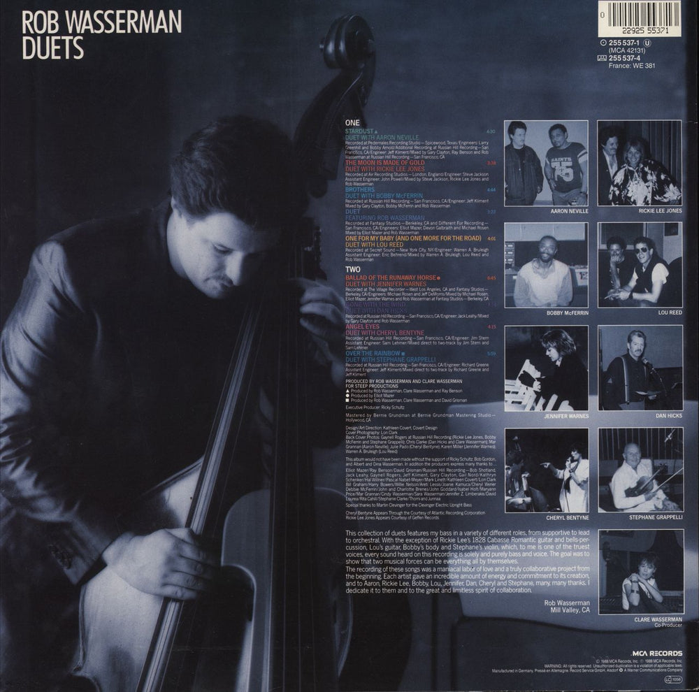 Rob Wasserman Duets German vinyl LP album (LP record)