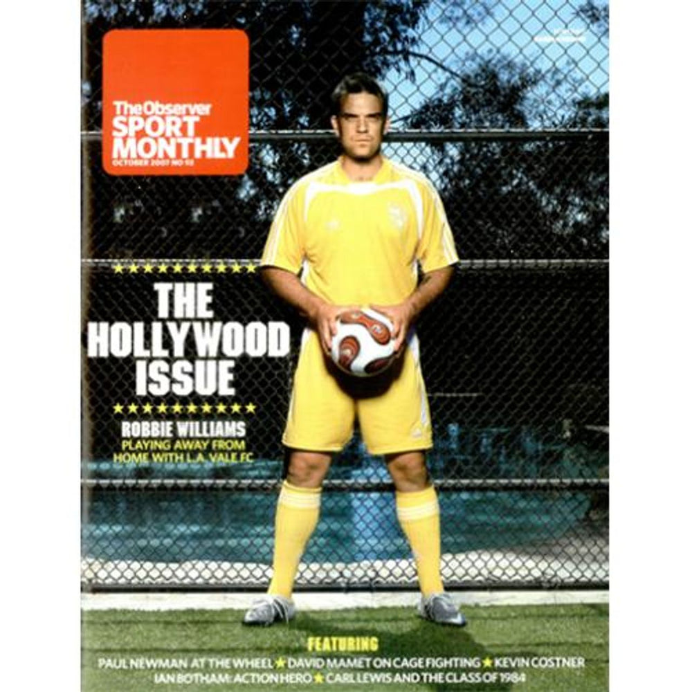 Robbie Williams Observer Sport Monthly UK magazine