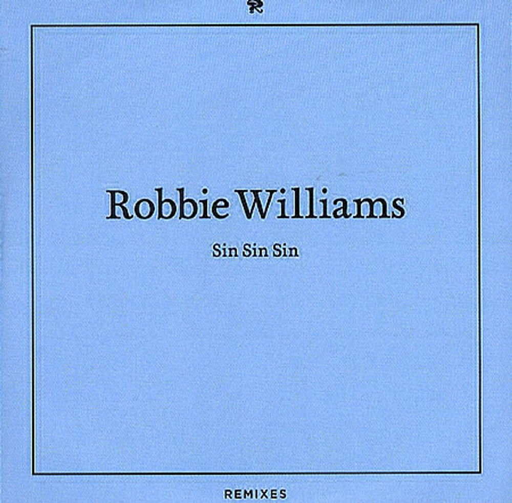 Robbie Williams Sin Sin Sin UK Promo CD-R acetate CD-R ACETATE