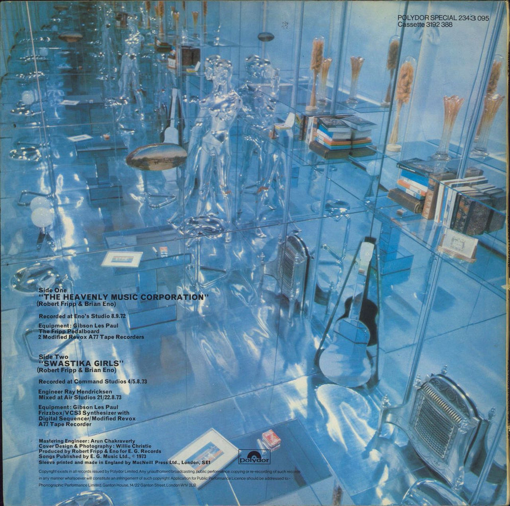 Robert Fripp & Brian Eno (No Pussyfooting) UK vinyl LP album (LP record)