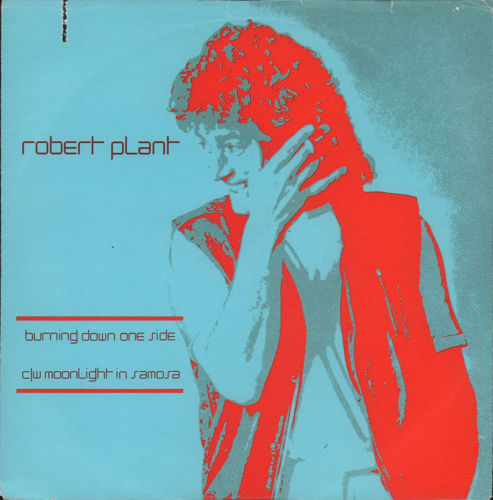 Robert Plant Burning Down One Side Italian 7" vinyl single (7 inch record / 45) W19429