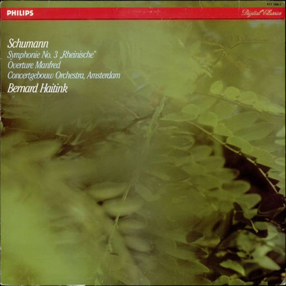 Robert Schumann Symphonie No. 3 'Rheinische' / Overture Manfred Dutch vinyl LP album (LP record) 411014-1