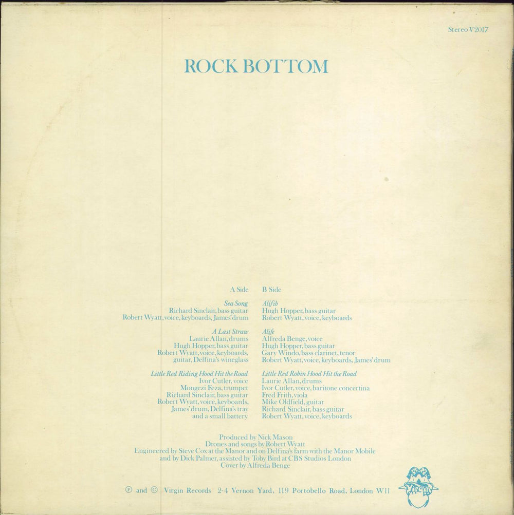 Robert Wyatt Rock Bottom - 1st -VG UK vinyl LP album (LP record)