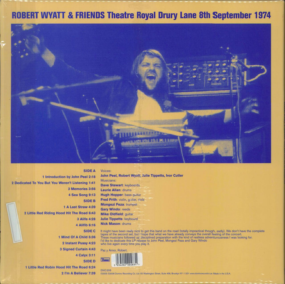 Robert Wyatt Theatre Royal Drury Lane 8th September 1974 + CD - Sealed US 2-LP vinyl record set (Double LP Album)