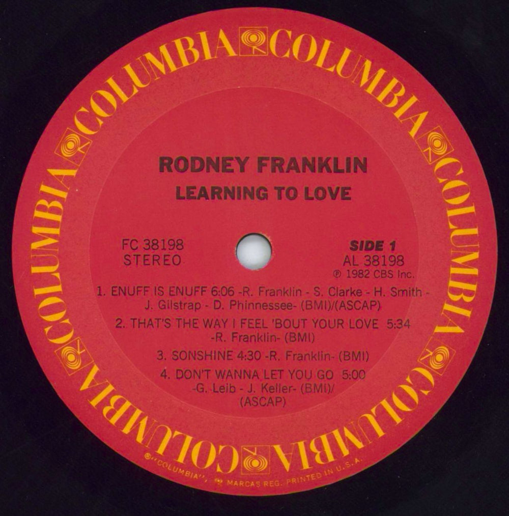 Rodney Franklin Learning To Love US vinyl LP album (LP record) R87LPLE816493